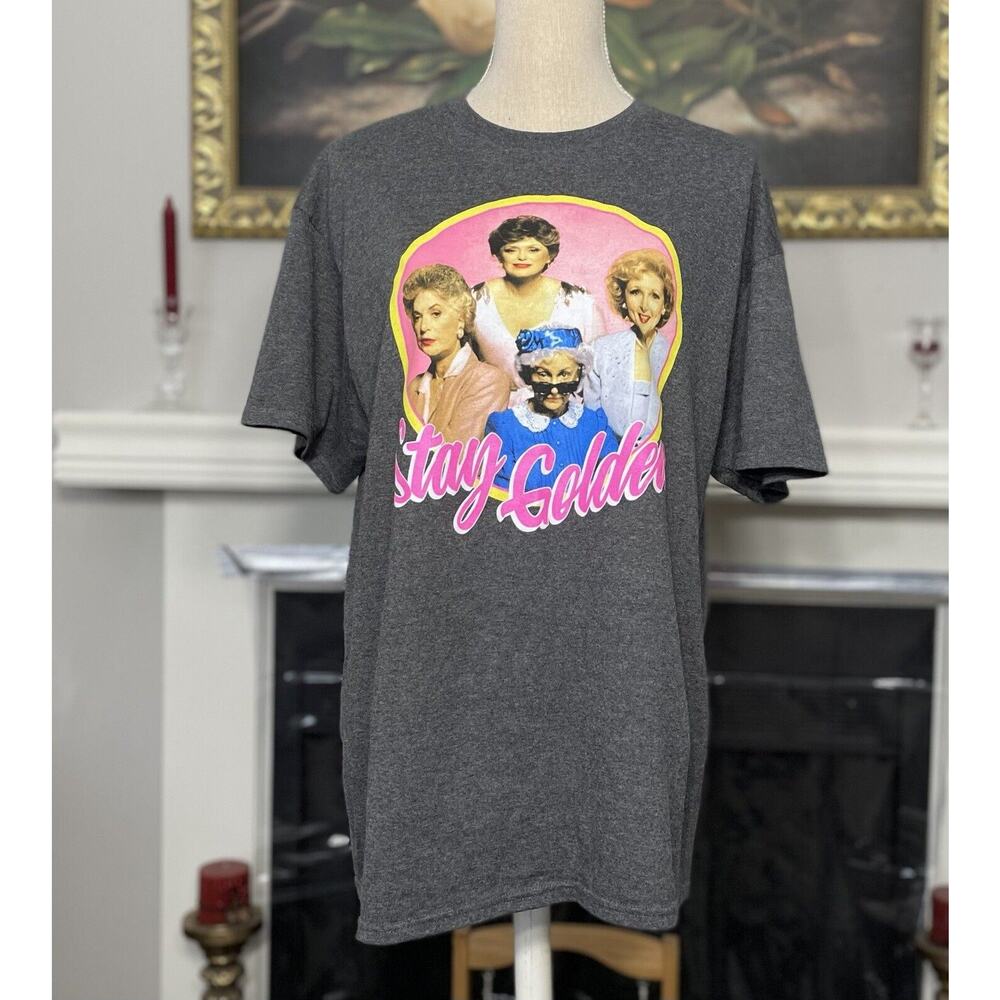 The Golden Girls Men's Stay Golden Circle Photo Graphic T-Shirt Size Large L